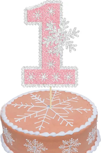 Miniatura 13 de 1 unidad de decoración de pastel de copo de nieve de "Bebé, hace frío afuera" con purpurina, decoración de pastel de baby shower de invierno