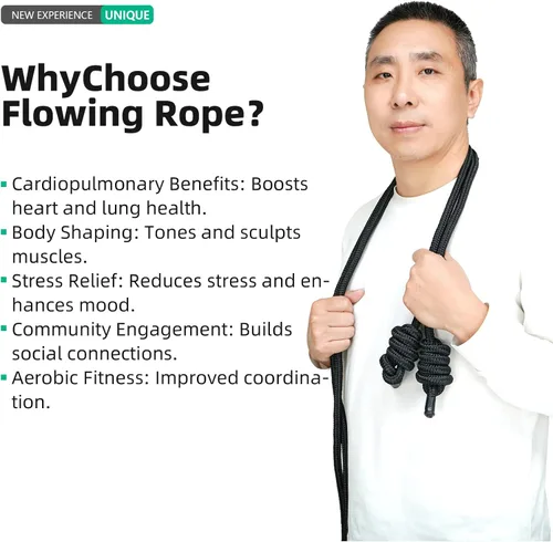 Miniatura 6 de Flow Rope Exercise Jump Ropes for Home Gym Cardio Core Stability Body Coordination Weighted Jump Rope for Freestyle Skipping & Jumping Helps Upper