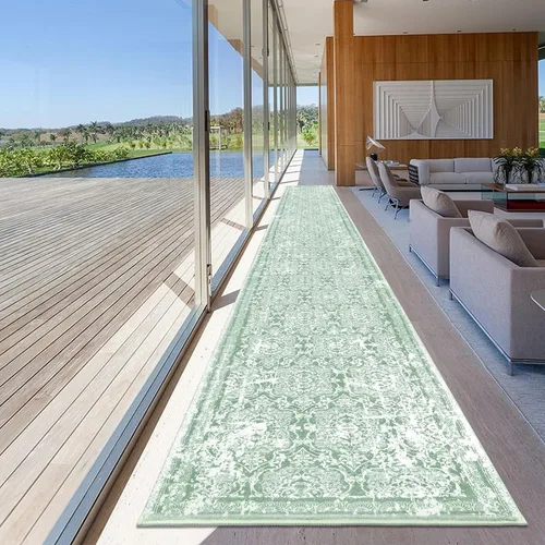 Miniatura 46 de Vaukki - Alfombra de pasillo, suave y peluda, alfombra antideslizante lavable, para lavandería, cocina, granja, baño, entrada y dormitorio