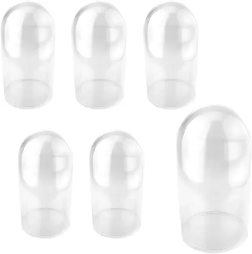 Miniatura 6 de HOMEFORD Vitrina de cúpula de plástico con base transparente, 4 pulgadas, 1 unidad