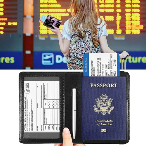 Miniatura 5 de RYUITHDJP Funda para tarjetas de crédito con RFID Block-2-A, Mariposas Moradas, Casual