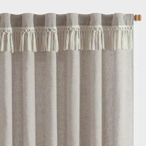 Miniatura 19 de JINCHAN Cortinas de lino de 108 pulgadas de largo, juego de 2 paneles, cortinas de ventana para sala de estar y dormitorio, cortinas