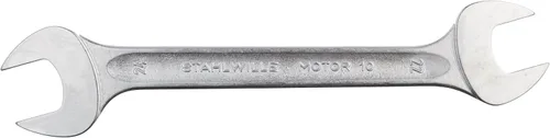Stahlwille 40032224 Llaves dobles de extremo abierto, motor n.º 10, tamaño 0.866 x 0.945 in, ángulo de desplazamiento de 15 grados, métrica, grado