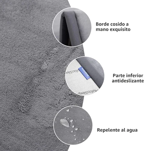 Miniatura 2 de Huloo Sleep Tapete de juego ultra suave para el suelo para bebé, 1.3 pulgadas de grosor, espuma elástica de 50 x 50 pulgadas, tapete para corralito