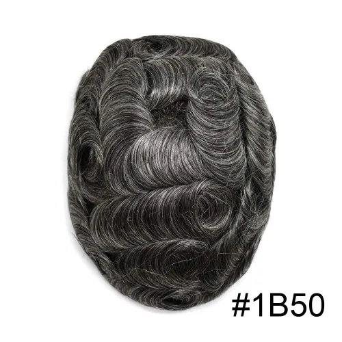 Miniatura 2 de Toupee for Men Human Hair Pieces Ultra Thin Skin Mens Toupee Hair Replacement System Mens Hair Units for Men