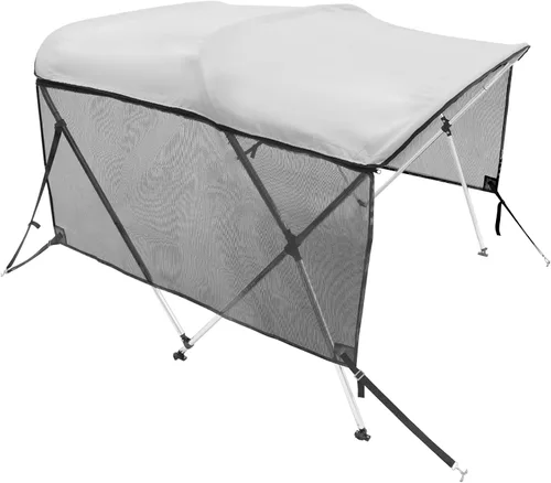 Miniatura 9 de VEVOR Toldo Bimini de 4 Arcos / 3 Arcos, paredes laterales de malla desmontables, toldo de poliéster 600D con marco de aleación de aluminio de 1