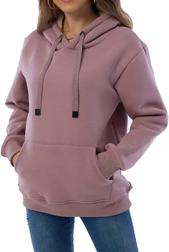 Miniatura 4 de Gnveub Sudadera casual de invierno con capucha y forro polar Sherpa para mujer, suéter grueso con bolsillos