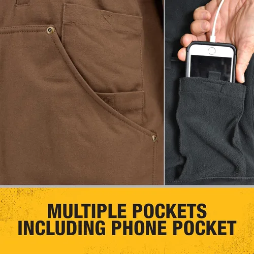 Miniatura 6 de DEWALT Chaqueta de concha suave calentada ligera DEWALT Juego de chaqueta de concha suave calentada ligera Tabaco