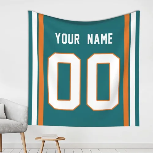 Miniatura 11 de Tapiz personalizado de fútbol americano personalizado con cualquier nombre, tapiz de 59 x 59 pulgadas, para colgar en la pared, gimnasio, deportes