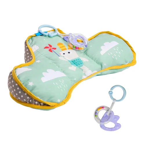 Miniatura 8 de Almohada Taf Toys para Tiempo de Barriga de Bebé con Ergonomía, Mordedor y Fortalecimiento del Cuello para Bebés Recién Nacidos, Juguete Sensorial