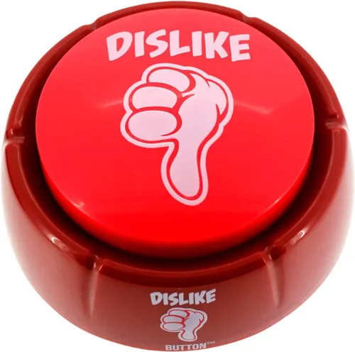 Talkie Toys Products Dislike Button – 8 refranes divertidos de aversión – Botón parlante divertido para juegos, curiosidades, regalo político, humor