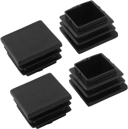 Miniatura 2 de Paquete de 100 tapones cuadrados de plástico de 1 pulgada, tapa de extremo de tubo, deslizamiento de silla duradero, se adapta a tubos cuadrados
