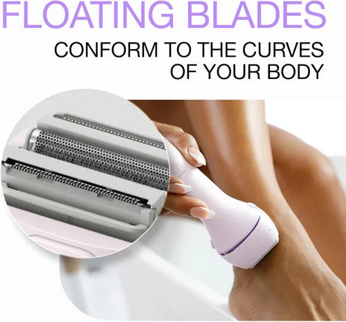 Miniatura 6 de Panasonic Afeitadora eléctrica para mujeres, afeitadora inalámbrica de 4 cuchillas, accesorio para bikini, recortadora desplegable, operación húmeda