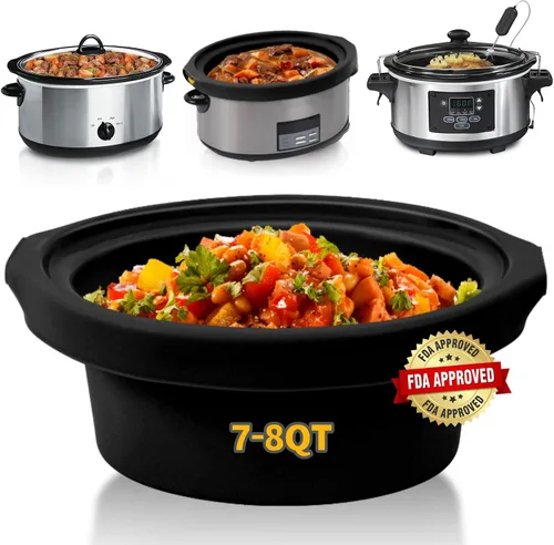 Miniatura 8 de Forros para olla de cocción lenta que se ajustan a Crock Pot de 6,5 a 7,5 l, 2 piezas de forros para olla de cocción lenta de 6,5 a 7,5 l para ollas
