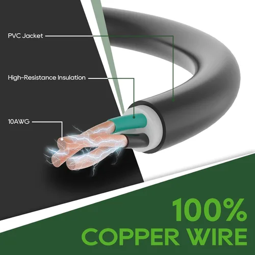 Miniatura 5 de RVGUARD - Cable adaptador de 12” de 50 A a 110 V para caravana con conector de bloqueo, adaptador de corriente eléctrica de NEMA 5-15P a NEMA