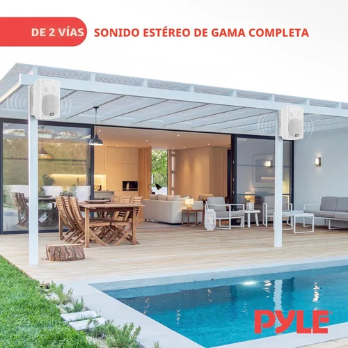 Miniatura 5 de Pyle Sistema de altavoces impermeables de montaje en pared de 6.5 pulgadas para sistema de sonido envolvente Bluetooth inalámbrico en interiores