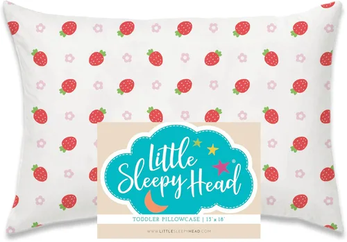 Miniatura 20 de Little Sleepy Head Funda de almohada para niños pequeños, 100% algodón y funda de almohada hipoalergénica para almohada de niños pequeños, funda