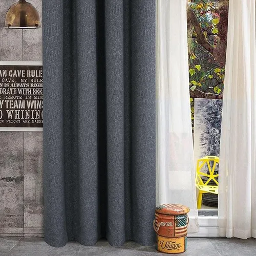 Miniatura 4 de always4u Cortinas geométricas de rombos suaves con aspecto de lana, 2 paneles, cortinas de lujo para tratamiento de ventanas de invierno, para sala
