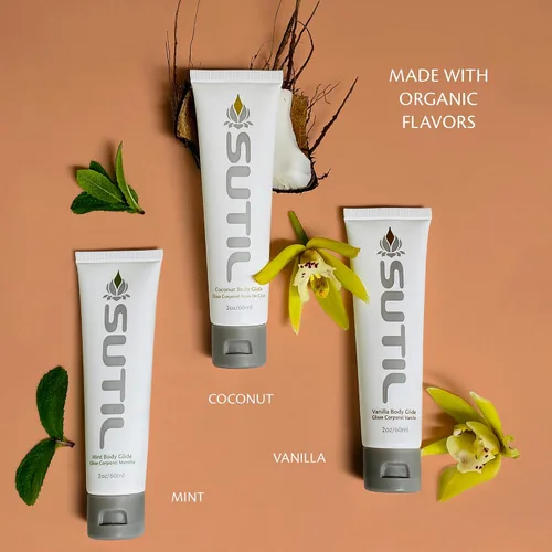 Miniatura 4 de SUTIL Lubricante personal a base de agua, sabor a coco, ligero, antiadherente, deslizamiento de larga duración con ácido hialurónico, sin glicerina