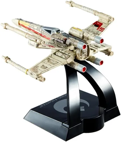 Miniatura 6 de Hot Wheels Star Wars Starships Select Premium Diecast X-Wing Fighter (Red Three) Variante de persecución de daño de batalla