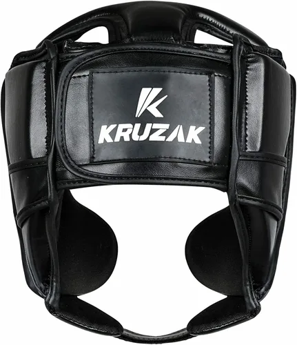 Miniatura 2 de Kruzak - Gorros de boxeo unisex - Entrenamiento de MMA, acolchado ajustable, Kara, Muay Thai, Kickboxing, Sparring, artes marciales, karate, Negro