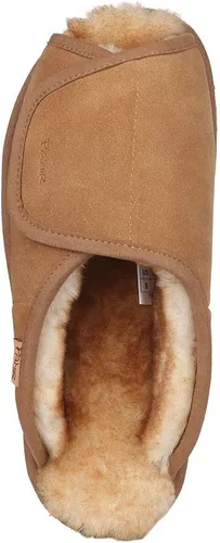 Miniatura 3 de PAMIR Pantuflas de casa de oveja ajustables para hombre con espuma viscoelástica para interiores y exteriores con puntera abierta