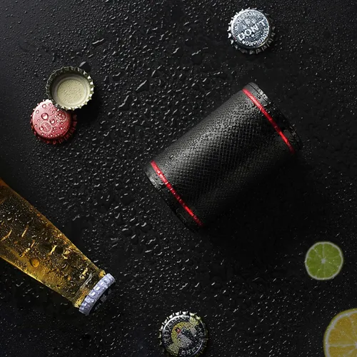 Miniatura 5 de KITCHENDAO Abrebotellas de cerveza de lujo con receptor magnético de tapa – Empuje para abrir – Mantén la tapa intacta – Paquete en caja de regalo