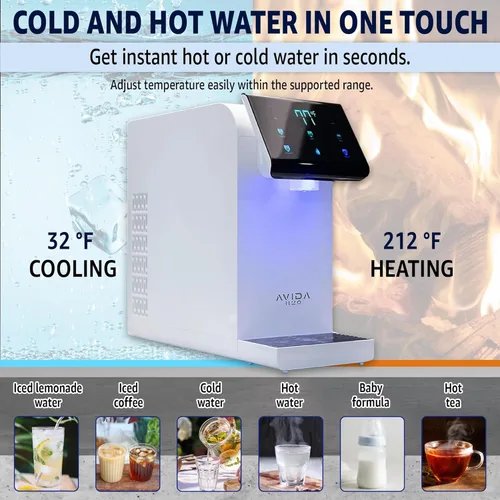 Miniatura 9 de Dispensador de agua caliente y fría ultra instantáneo, dispensador de agua sin botella, certificado WQA, filtración silenciosa de múltiples etapas +