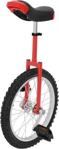 Miniatura 20 de Monociclo de rueda, bicicleta de una rueda con borde y pedales, monociclos de acero modernos para edades unisex de 10 a 60 años, entrenamiento