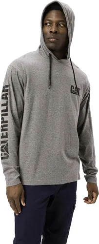 Miniatura 32 de Caterpillar Camisas largas con capucha para hombre con protección UPF 50, control de humedad y logotipo de gato en la manga