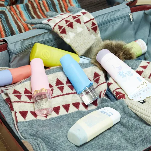 Miniatura 5 de Fundas de silicona para botellas de viaje, fundas transparentes para botellas de artículos de tocador, artículos esenciales de viaje