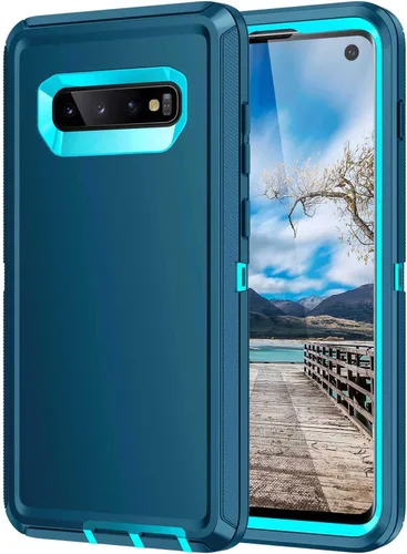 Miniatura 14 de Funda para Galaxy S10, [sin protector de pantalla] resistente a prueba de golpes, polvo y caídas, 3 capas de protección completa del cuerpo, funda
