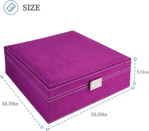 Miniatura 2 de ProCase Joyero organizador para mujeres y niñas dos capas de almacenamiento de joyería para collares aretes pulseras anillos relojes opción
