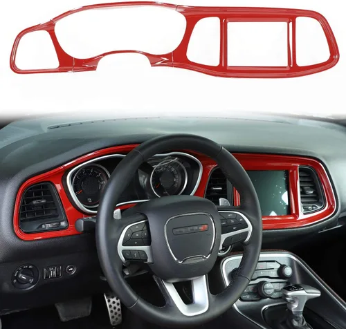 Miniatura 8 de Voodonala para Consolas Centrales Challenger, Cubierta Protectora del Tablero de Instrumentos para 2015-2024+ Dodge Challenger, Accesorios Azul