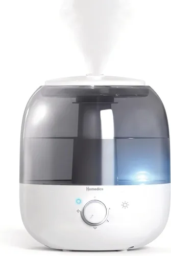 Homedics Humidificador ultrasónico de llenado superior, niebla fría, boquilla de 360°, hasta 25 horas de tiempo de funcionamiento, para habitación