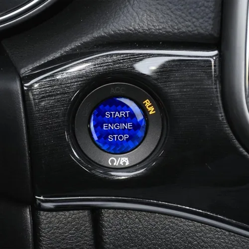 Miniatura 2 de ramuel Compatible con panel de moldura de botón de arranque y parada de motor interior de fibra de carbono, accesorios de automóvil para Jeep Grand
