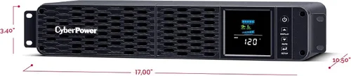 Miniatura 4 de CyberPower CP1500PFCRM2U Sistema UPS Sinewave PFC con respaldo de batería y protector contra sobretensiones, 1500VA/1000W, 8 tomas de corriente