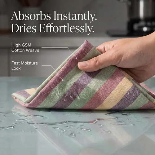 Miniatura 591 de Urban Villa Toallas de cocina 100% algodón para cocina (juego de 6) 20"x30" toallas de cocina altamente absorbentes, juego de ropa de cocina