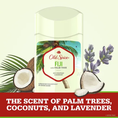 Miniatura 6 de Old Spice Antitranspirante y desodorante para hombres, Fiji con aroma a palmera inspirado en la naturaleza, 2.6 onzas (paquete de 4)