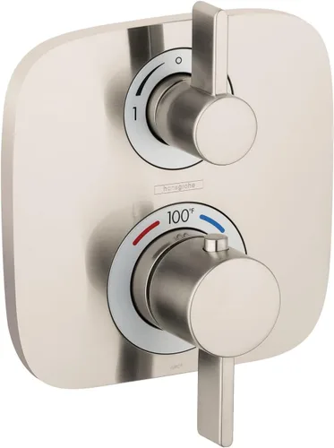 Miniatura 6 de hansgrohe Ecostat E 15718821 - Moderna válvula de ducha con equilibrio de presión en níquel cepillado