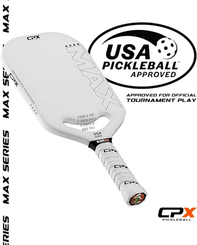Miniatura 6 de CPX MAX T700 - Raqueta alargada de fibra de carbono cruda, grado profesional Diamante blanco