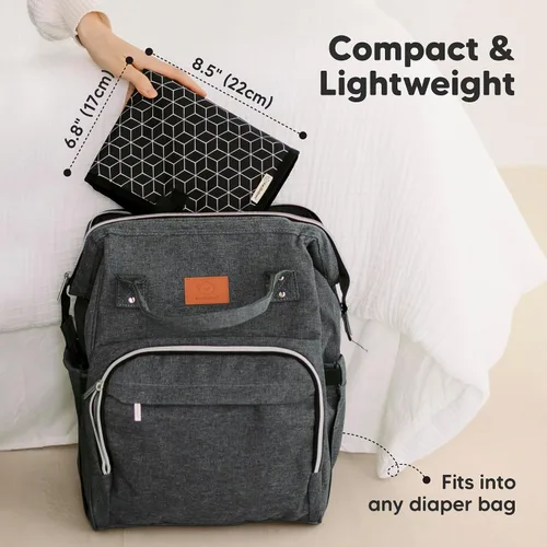 Miniatura 2 de KeaBabies Cambiador de pañales portátil y organizador de pañales para bebé, tapete cambiador plegable impermeable para bebé, tapete de cambio
