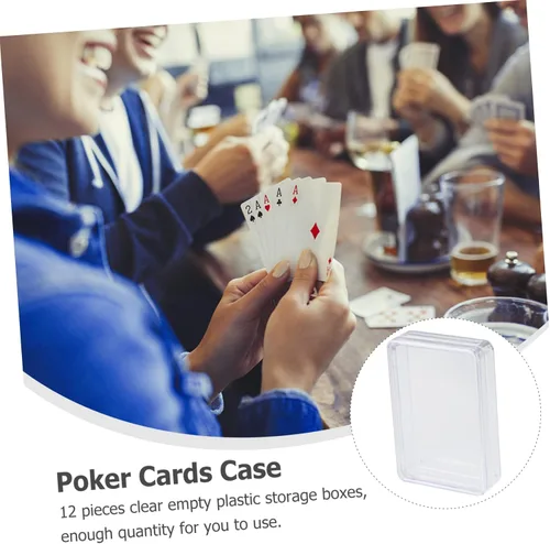 Miniatura 4 de 12 cajas de póquer caja de plástico organizador de tarjetas de póquer de plástico caja organizadora transparente titulares de tarjetas de juego