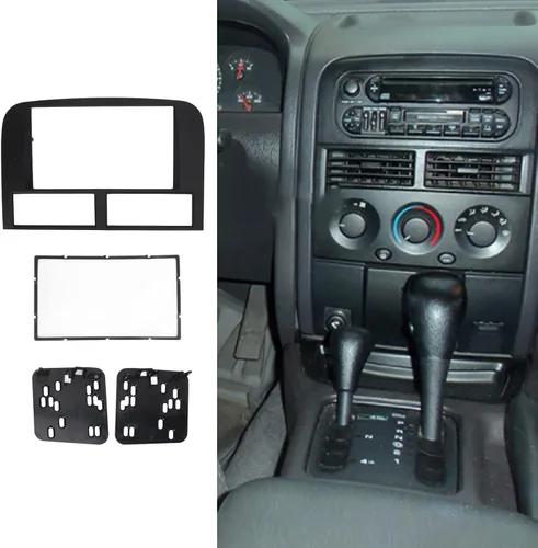 Miniatura 2 de Qiilu Kit de ajuste de tablero de automóvil, panel de radio estéreo para automóvil, kit de ajuste de instalación de tablero de instrumentos de 2