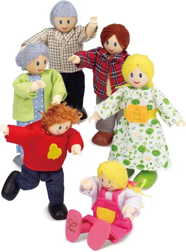 Miniatura 3 de Hape Juego familiar de muñecas caucasianas para casa de muñecas para niños