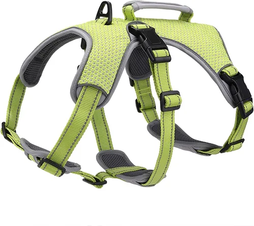 Miniatura 13 de Arnés de perro multiusos con soporte, arnés reflectante a prueba de escapes sin tirones ajustable con asa duradera, arnés para caminar para perros