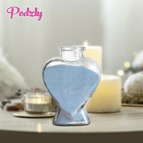 Miniatura 5 de Podzly Arena decorativa a granel para manualidades de 5 libras, arena azul. Ideal para bodas, actividades en el aula, manualidades creativas