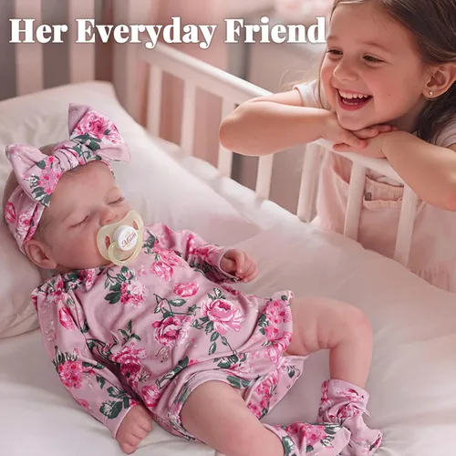 Miniatura 7 de BABESIDE Muñecas Reborn de bebés recién nacidos realistas - Muñecas de bebés niñas recién nacidas que duermen, cuerpo suave, de la vida real