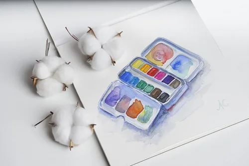Miniatura 2 de ZenART - Bloque de papel de acuarela de 12 x 12 pulgadas, papel de acuarela 100% algodón, prensado en frío, 140 libras, 300 GSM, sin ácidos, 20