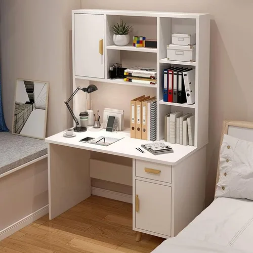 Miniatura 8 de Escritorio de escritura para niños, escritorio de oficina de madera contemporáneo, mesa de estudio resistente para oficina en casa, mesa de trabajo